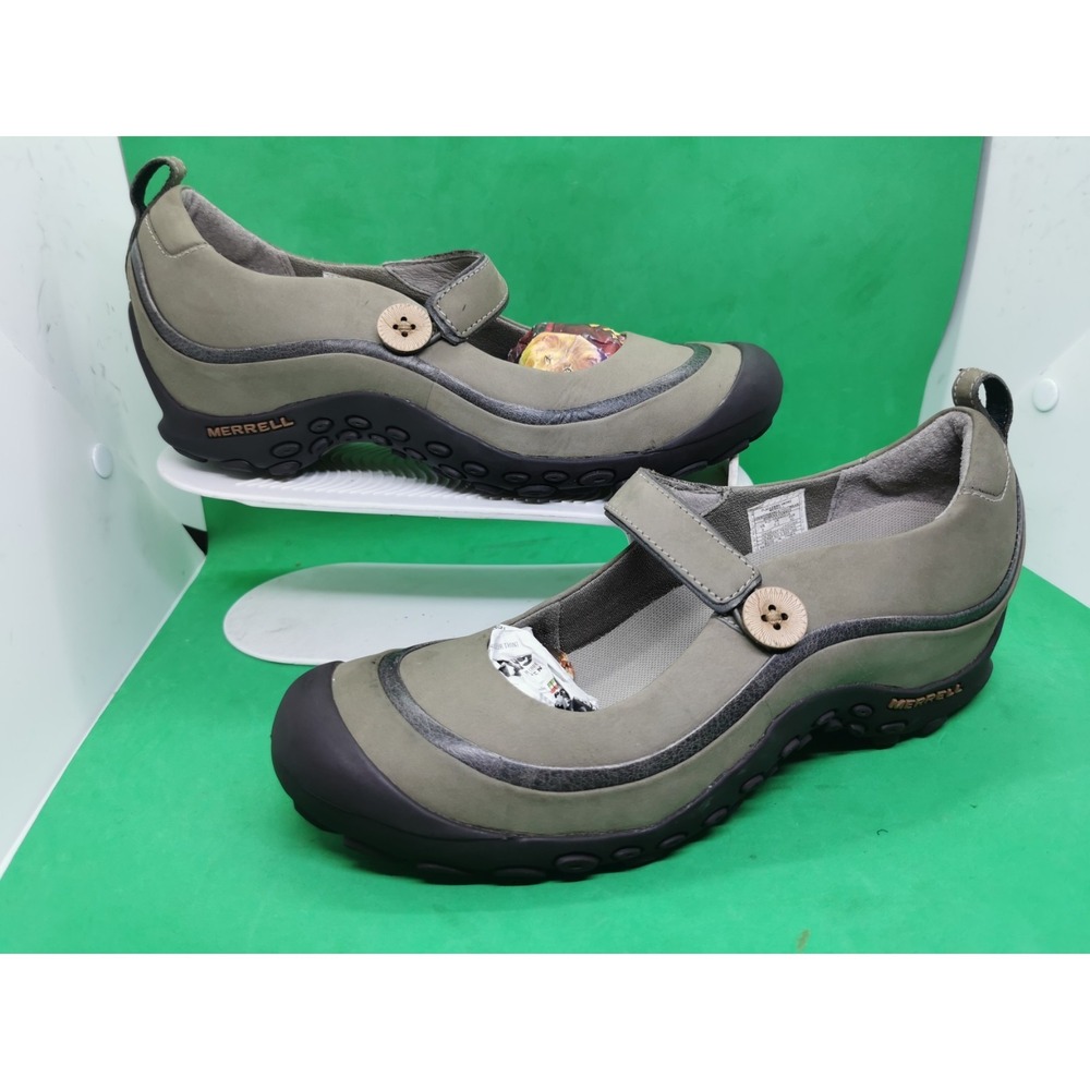 Merrell Plaza Emme Smoke Women's Leather  Mary Jane Clog Shoes Size 9 EUC! $125
